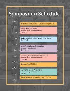 Image features the schedule for the 2021 ARMS Annual symposium